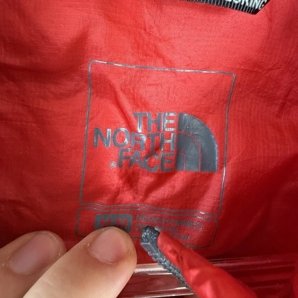 The North Face Thermoball Puffer Jacket Full Zip Mens Medium Red Excellent Condi